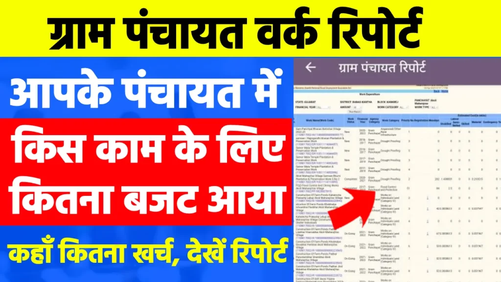 Rajasthan Gram Panchayat Work Report